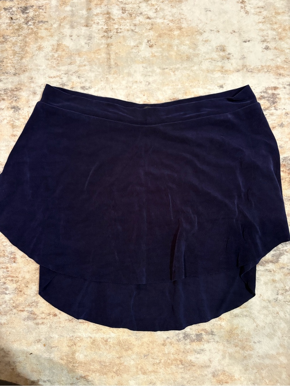 Bullet Pointe Navy Ribbed Skirt